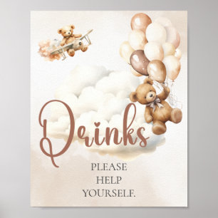 Bear Baby Shower   Drinks Sign