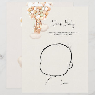 Bear Baby Shower Game - Draw Baby