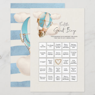 Bear Baby Shower Game - Find The Guest Bingo
