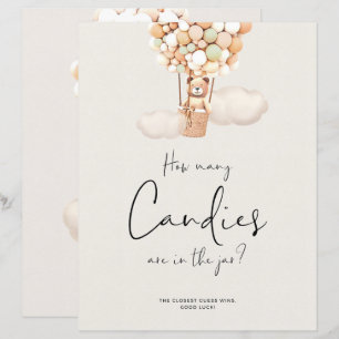 Bear Baby Shower Game - How Many Candies In Jar