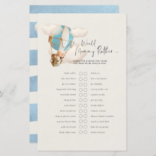 Bear Baby Shower Game - Would Mommy Rather?