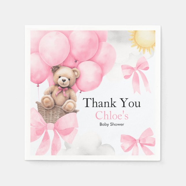 Bear Baby Shower  Napkin (Front)