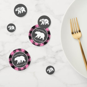 Bear Baby Shower Pink Confetti