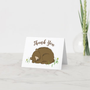 Bear Baby Shower Thank You Card