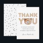 Bear Baby Shower Thank You Card | Bear Baby<br><div class="desc">Bear Baby Shower Thank You Card.
Ready to be personalized by you!</div>