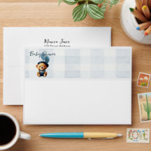 Bear Baby Shower Theme Envelope