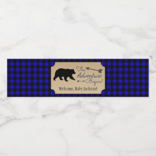 Bear Baby Shower Water Bottle Labels