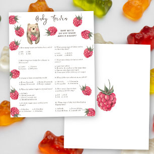 bear - Baby Trivia Baby Shower Game