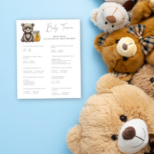 Bear Baby Trivia Baby Shower Game