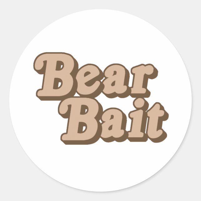 Bear Bait .png Classic Round Sticker (Front)