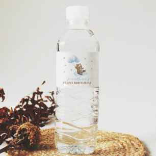 Bear Balloon 1er Anniversaire Étiquette de bouteil