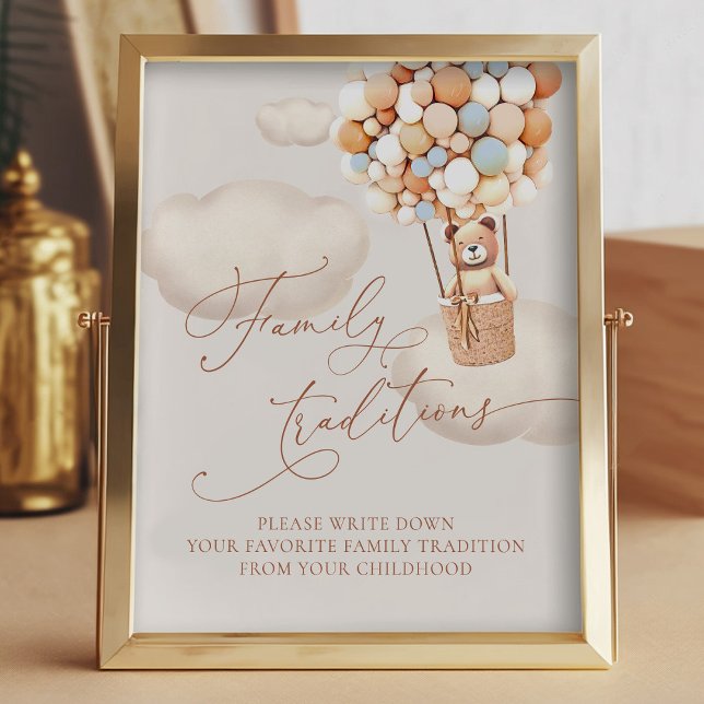 Bear Balloons Favourite Family Traditions Sign (Creator Uploaded)