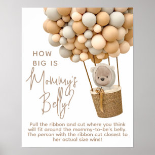 Bear Balloons Modern How Big Is Mommy's Belly game Poster
