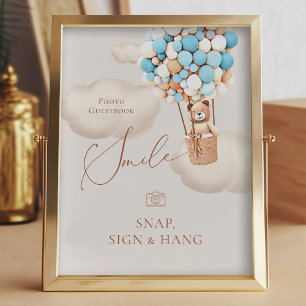 Bear Balloons Photo Livre d'or Snap Hang Sign