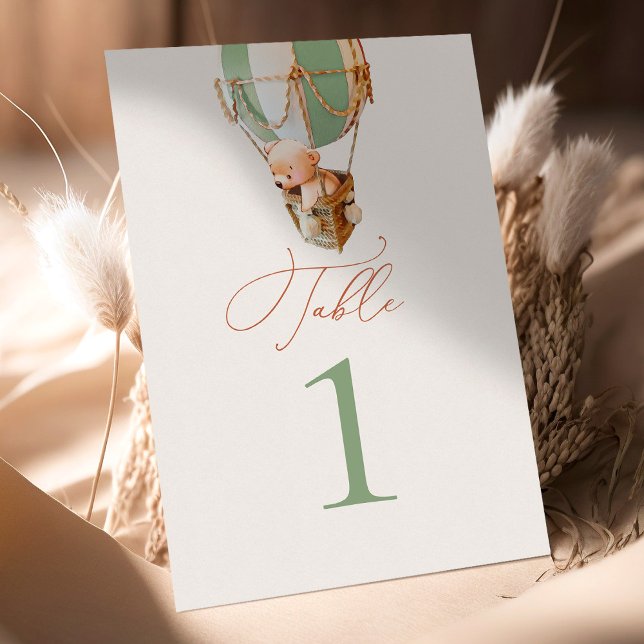Bear Balloons Table Number (Creator Uploaded)