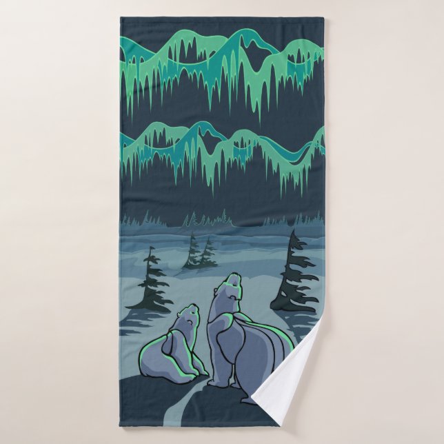 Bear Bath Towel Set Custom Polar Bear Towels (Bath Towel)