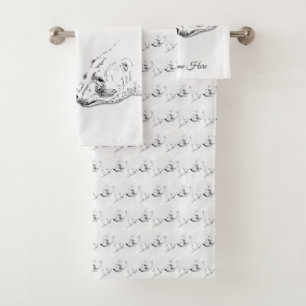 Bear Bath Towel Set Custom Polar Bear Towels