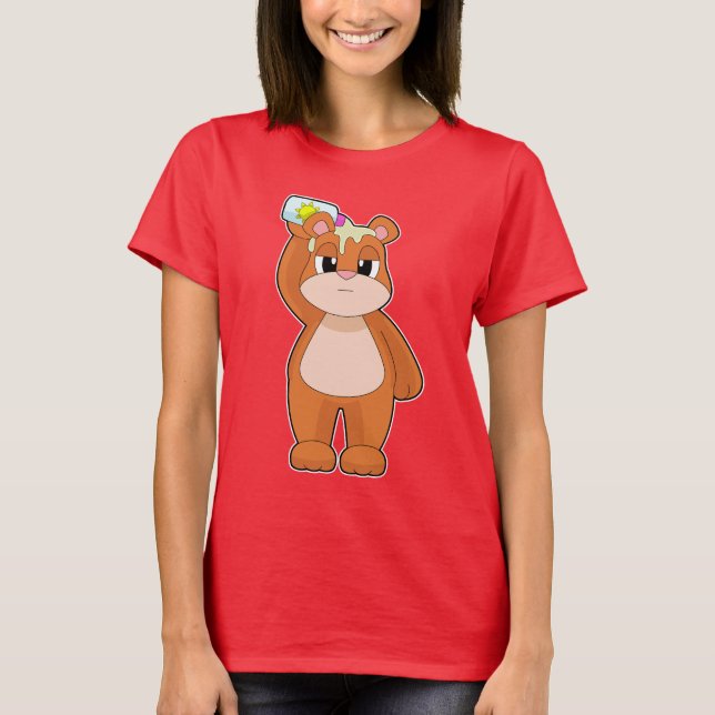 Bear Beach Sunscreen Summer T-Shirt (Front)