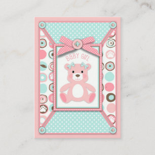 Bear Bear Girl Reminder Notecard