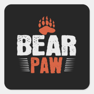 Bear - Bear Paw Square Sticker