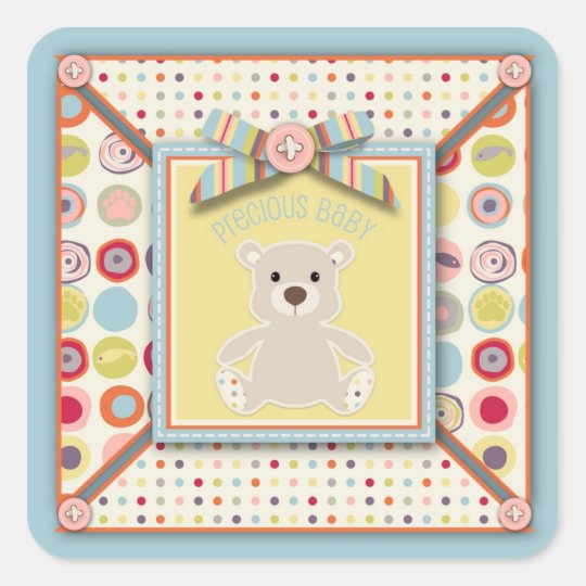 Bear Bear Square Sticker