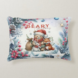 Bear Beary Christmas Accent Pillow