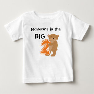 Bear Big Two Customizable Birthday T-shirt