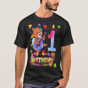 Bear Birthday 1 Year Old Kids 1th Bear Birthday T-Shirt