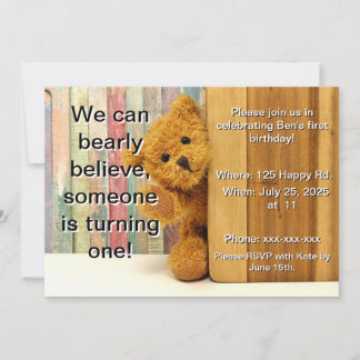 Bear Birthday Invitation