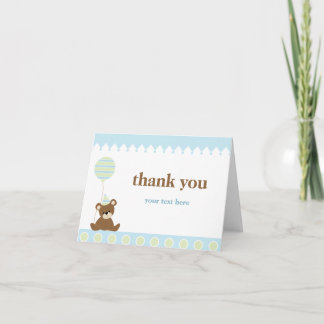 Bear Birthday Thank You Card