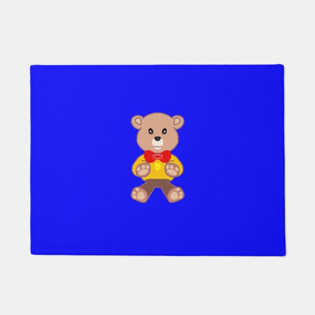 Bear Blue  Doormat (Front)