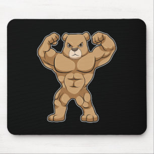 Bear Bodybuilder Bodybuilding Sports  Mouse Pad