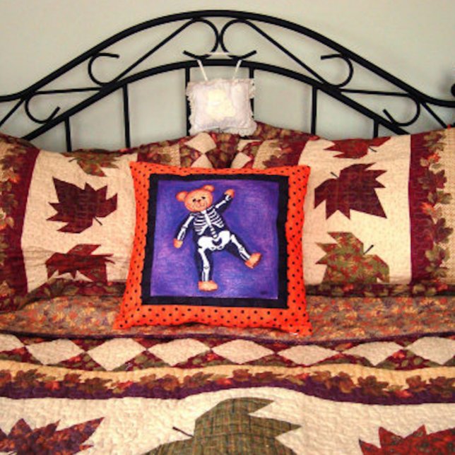 Bear Bones Halloween Pillow (Creator Uploaded)