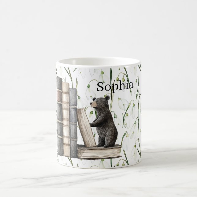 Bear Books Floral Coffee Mug (Center)