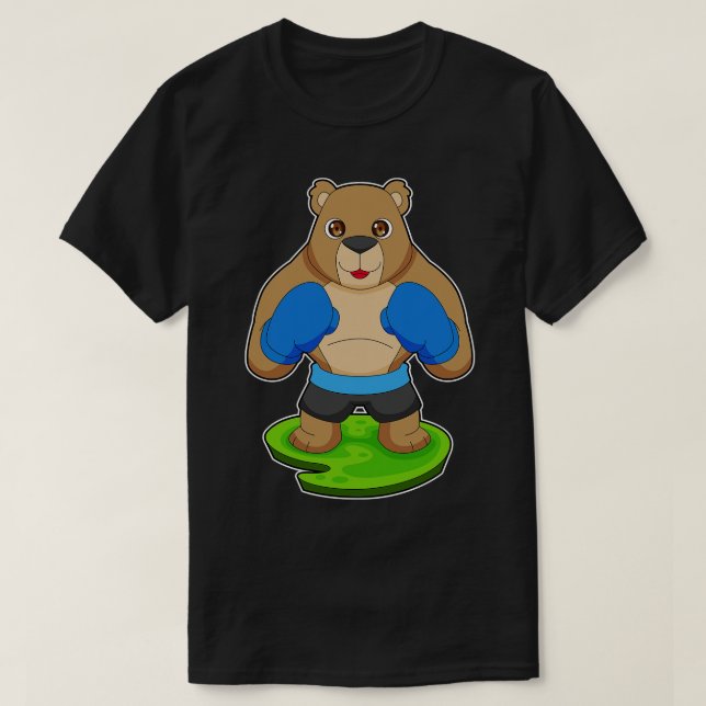 Bear Boxer Boxing gloves Boxing T-Shirt (Design Front)