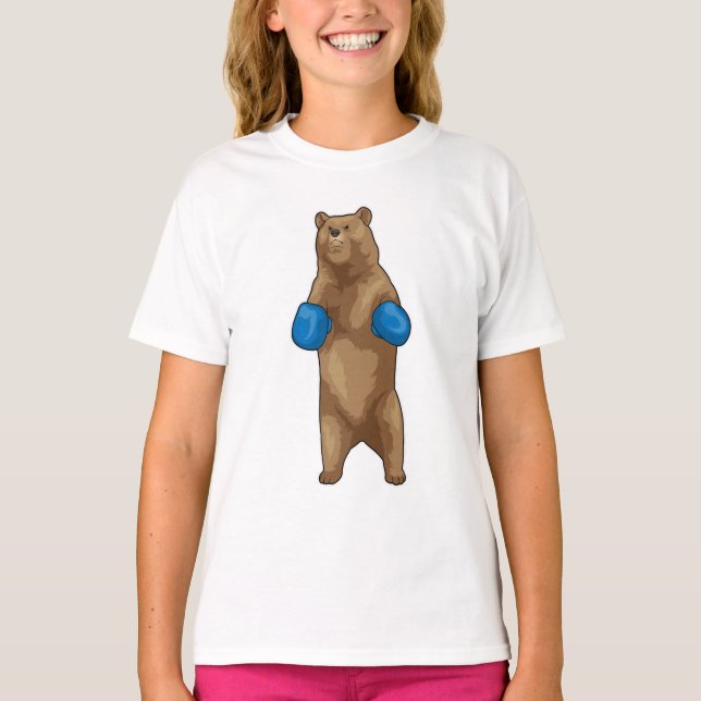 Bear Boxer Boxing gloves T-Shirt (Front)