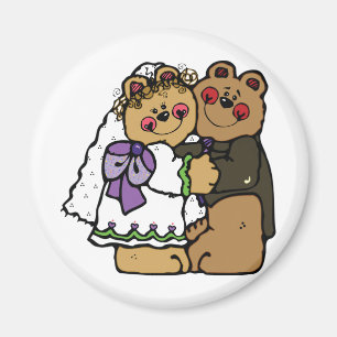Bear Bride and Bear Groom Magnet