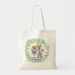 Bear Bride and Groom wedding tote bag