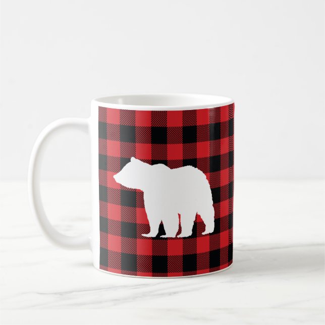 Bear Buffalo Check Mountain Coffee Mug (Gauche)