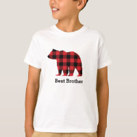 Bear Buffalo Check Pattern Silhouette Kids