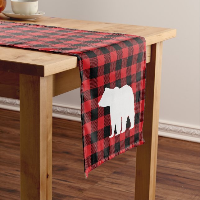 Bear Buffalo Check Pattern Table Runner (In Situ)