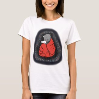 Bear Bunny Art Cute Couple Wrapped in a blanket T-Shirt