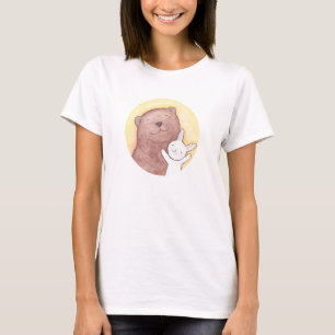 Bear & Bunny Happy Cute T-shirt Animal Graphic tee