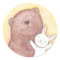 Bear & Bunny Sticker Cute Bear Bunny Wedding favor