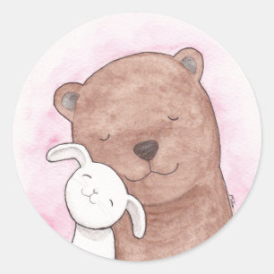 Bear & Bunny Sticker mignon Animal Ours & Bunny