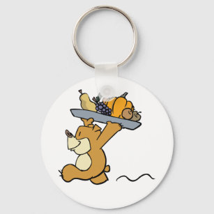 Bear Carrying Food Keychain