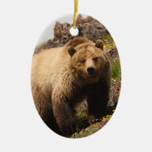 bear ceramic ornament