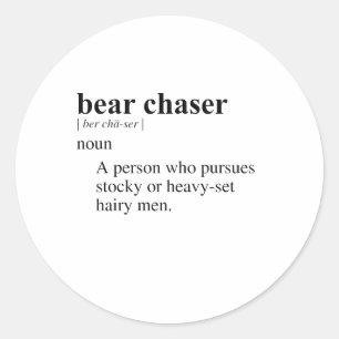 BEAR CHASER CLASSIC ROUND STICKER