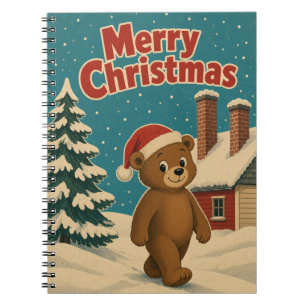 Bear Chimney Row Animal Christmas Notebook