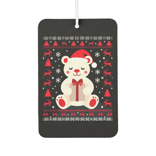 Bear Christmas Christmas (1) Air Freshener (Front)